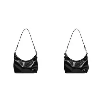 Женская модная сумка через плечо из искусственной кожи с цепочкой, простая сумка-портфель (черный)