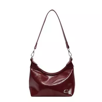 Женская модная сумка через плечо из искусственной кожи с цепочкой, простая сумка-портфель (черный)