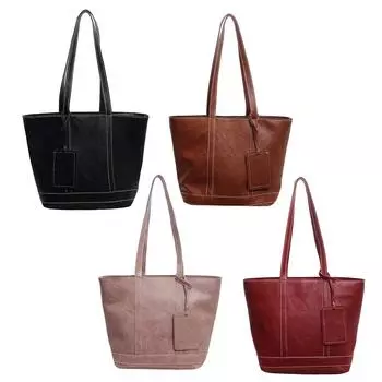 Женская модная сумка через плечо из искусственной кожи, большая вместительная дорожная сумка-тоут, однотонная модная сумка через плечо с застежкой-молнией, шикарная сумка-хобо чёрный