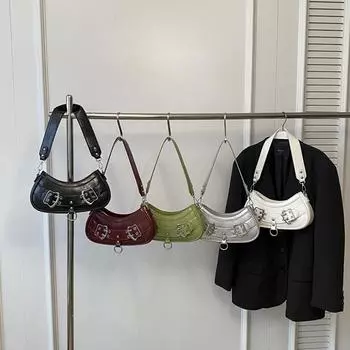 Женская модная сумка через плечо из искусственной кожи с застежкой-молнией, модная сумка через плечо, большая вместительная сумка на одно плечо с регулируемым ремешком, шикарная сумка-хобо серебряный