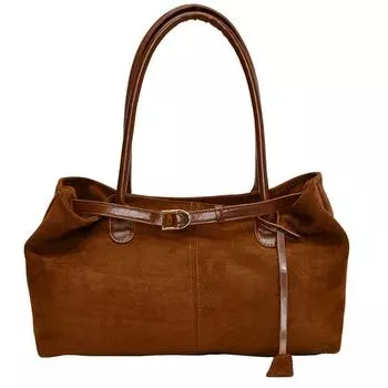 Женская модная сумка через плечо из искусственной кожи, большая вместимость, повседневная сумка-тоут, модная рабочая сумка чёрный