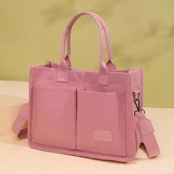 Женская модная сумка через плечо, однотонная парусиновая стильная сумка через плечо с регулируемым ремешком, квадратная дорожная сумка с несколькими карманами зелёный