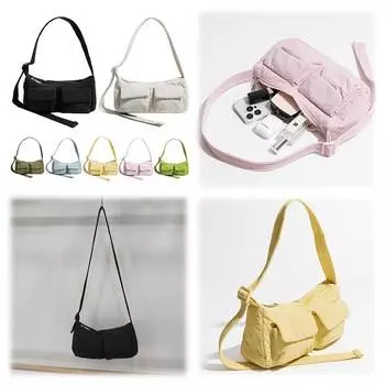 Женская модная сумка через плечо, однотонная повседневная сумка подмышками, простая сумка-мессенджер на молнии для путешествий на открытом воздухе зелёный