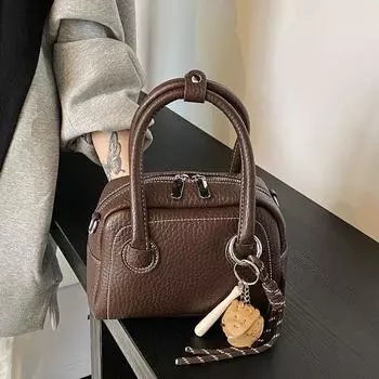 Женская модная сумка через плечо, повседневная классическая сумка с текстурой в стиле ретро, сумка через плечо в осенне-зимнем стиле чёрный