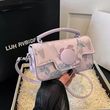 Женская модная сумка через плечо с масляной живописью бежевый