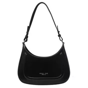 Женская модная сумка через плечо с регулируемым ремешком из искусственной кожи, сумка-полумесяц, простая сумка-мессенджер большой емкости для путешествий на открытом воздухе серебряный