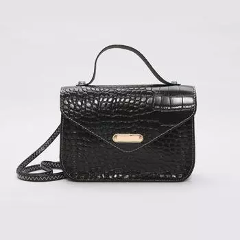 Женская модная сумка через плечо, универсальная сумка-мессенджер 20X6X14 чёрный