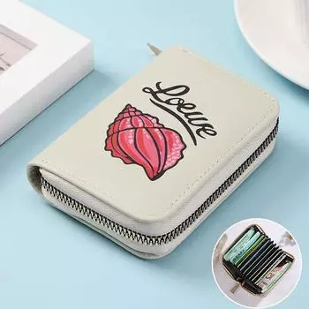Женская модная сумка для карточек из искусственной кожи на молнии ID Держатели кредитных карт Сумки для сертификатов Держатель для карт Кошелек