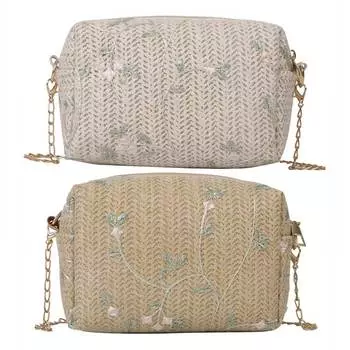 Женская модная сумка для покупок, дышащая соломенная женская сумка для путешествий, отпуска, ежедневно хаки