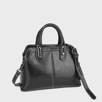 Женская модная сумка из натуральной кожи большой емкости - сумка через плечо для женщин среднего возраста коричневый