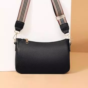 Женская модная сумка-мессенджер из коровьей кожи первого слоя, женская мягкая кожаная переносная сумка в форме полумесяца хаки