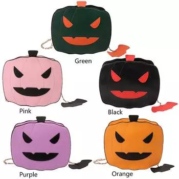 Женская модная сумка на Хэллоуин из искусственной кожи с изображением дьявола через плечо Креативные трендовые сумки розовый