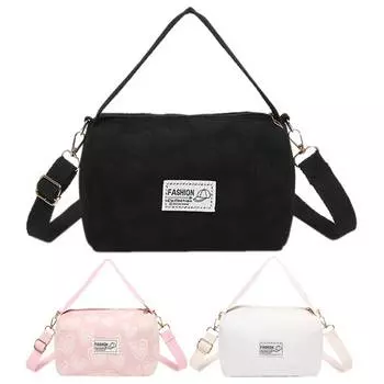 Женская модная сумка-саквояж, большая вместительная милая сумка через плечо с регулируемым ремешком, квадратная сумка на плечо, женская уличная сумка чёрный