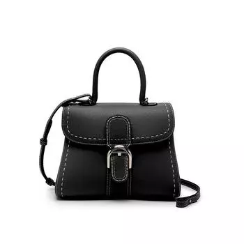 Женская модная сумка-седло из натуральной кожи с прострочкой, высококачественная сумка через плечо в форме подковы