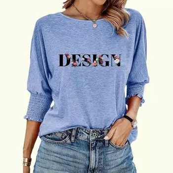 Женская модная свободная футболка больших размеров, весна-лето, круглый воротник, буквенный принт S белый