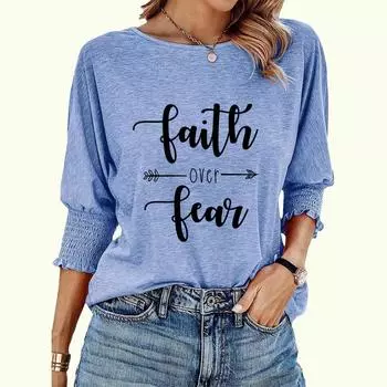 Женская модная свободная футболка больших размеров, весна-лето, круглый воротник, буквенный принт S белый