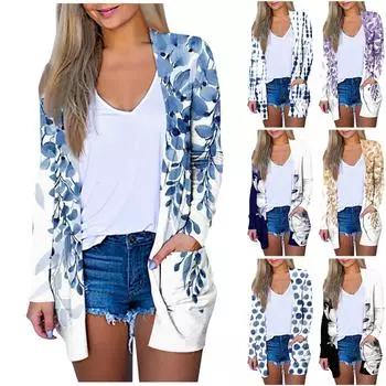 Женская модная свободная повседневная однотонная куртка-кардиган с карманами и длинными рукавами, топы L чёрный