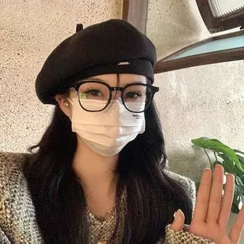 Женская модная теплая шерстяная восьмиугольная шапка осень-зима женский берет в японском стиле универсальный