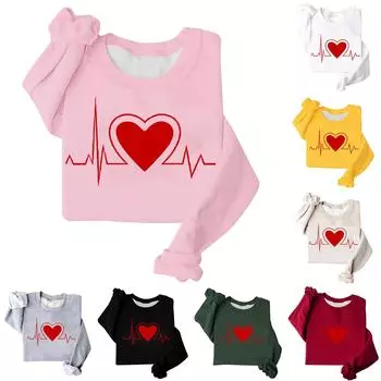 Женская модная толстовка с длинным рукавом и круглым вырезом с принтом M зелёный