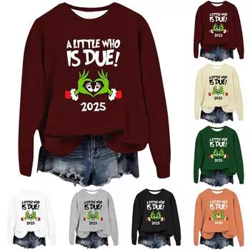 Женская модная толстовка с длинным рукавом и круглым вырезом с принтом XL чёрный