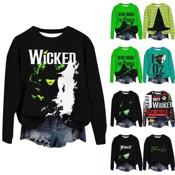 Женская модная толстовка с длинным рукавом и круглым вырезом с принтом S