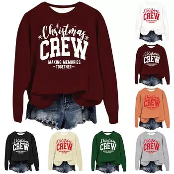 Женская модная толстовка с длинным рукавом и круглым вырезом с принтом XXXL зелёный