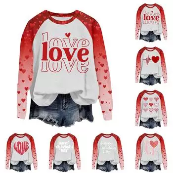 Женская модная толстовка с длинным рукавом и круглым вырезом с принтом XXXL