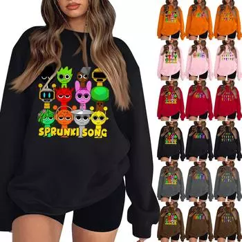 Женская модная толстовка с длинным рукавом и круглым вырезом с принтом L чёрный