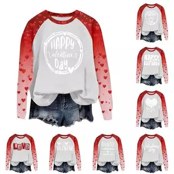 Женская модная толстовка с длинным рукавом и круглым вырезом с принтом L