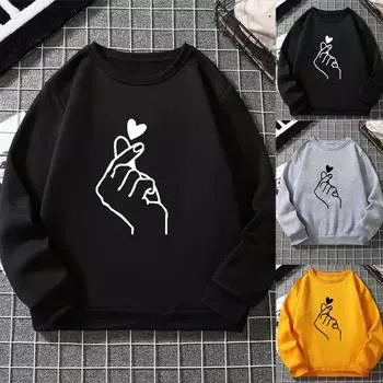 Женская модная толстовка с капюшоном с круглым вырезом и длинным рукавом, студенческая повседневная толстовка с капюшоном для женщин, свободные пуловеры, топы на осень S белый