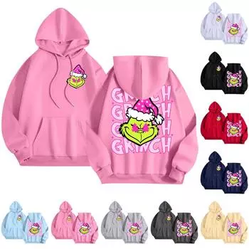 Женская модная толстовка с принтом, повседневная толстовка с капюшоном и карманами XXXL чёрный