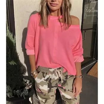 Женская модная толстовка весна-лето Топ S чёрный