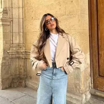 Женская модная тонкая куртка весна-осень для офиса, простая повседневная короткая милая однотонная двубортная куртка, пальто, топ S хаки