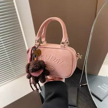 Женская модная универсальная сумка для боулинга 2024 года — ручная, коробчатого типа, косметичка и сумка через плечо without pendant чёрный