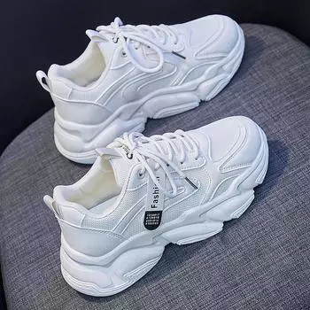 Женская модная весенняя новая обувь на скрытой платформе с каблуком, универсальная повседневная спортивная обувь 35