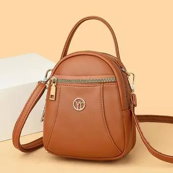 Женская модная винтажная маленькая сумка через плечо, роскошные однотонные сумки из искусственной кожи, модная женская мини-сумка для телефона и кошелек