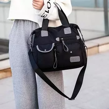 Женская модная водонепроницаемая сумка-тоут из оксфорда, повседневная сумка через плечо, сумка для мумии, холщовая сумка большой емкости