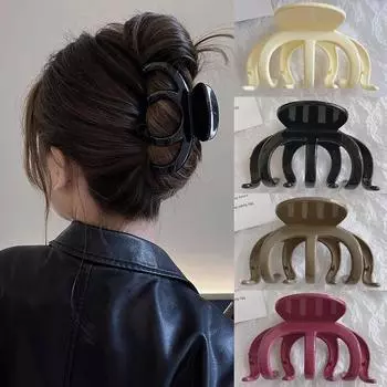 Женская модная заколка для волос с большим когтем, корейские простые акриловые заколки для волос, зажим в форме акулы, заколки для волос для девочек, аксессуары для волос, головные уборы