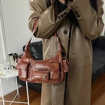 Женская мягкая кожаная сумка через плечо Роскошные сумки Дизайнерская сумка