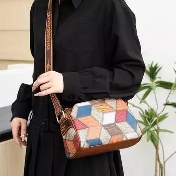 Женская мягкая кожаная сумка через плечо в стиле пэчворк, сумки-мессенджеры, повседневные сумки, модные сумки в женственном стиле