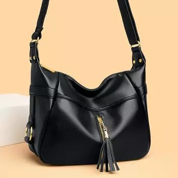 Женская мягкая кожаная винтажная сумка большой емкости через плечо женские сумки-мессенджеры