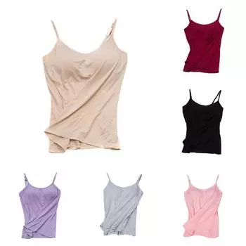 Женская мягкая регулируемая майка на тонких бретелях, однотонная удобная майка M белый