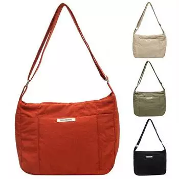 Женская мягкая сумка через плечо с регулируемым ремнем, большая сумка через плечо, повседневная сумка-слинг, сумка-хобо, дорожная рабочая сумка оранжевый