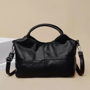 Женская мягкая сумка из искусственной кожи – стильная сумка-мессенджер и сумка через плечо для женщин чёрный