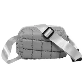 Женская мягкая сумка с облаком, стеганая нагрудная сумка, однотонная повседневная сумка для девочек (розовый)