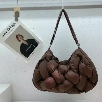 Женская мягкая сумка sacolas с подкладкой, большая дизайнерская сумка через плечо, роскошная сумка из хлопка и нейлона