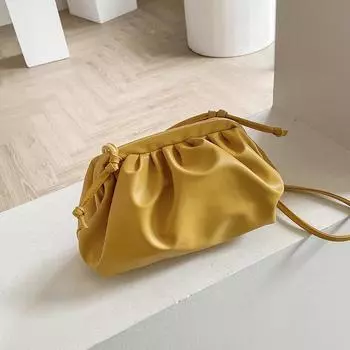 Женская мягкая внутренняя сумка через плечо однотонные нейлоновые сумки с плиссированным ремешком модная высококачественная