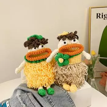 Женская мультяшная сумка через плечо ручной работы, сумки для мобильных телефонов, женские вязаные маленькие сумки-мессенджеры, кошелек для монет, держатель для карт красный