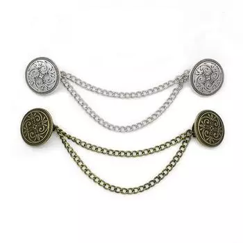 Женская/мужская новая мода, кардиган, клипса, цветочная цепочка, брошь, булавка, ювелирное изделие, булавка для воротника, цепочка с кисточкой