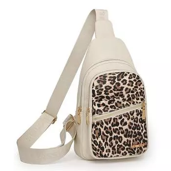 Женская нагрудная сумка через плечо, легкая дорожная сумка бежевый